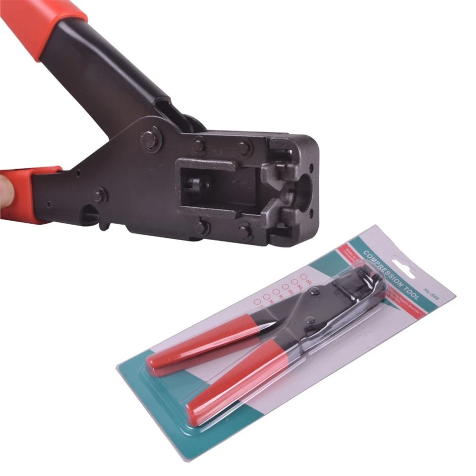 Coaxial Cable Crimping Tool RG59/RG58/RG6 F Adjustable Crimping Pliers Crimping Compression Tool