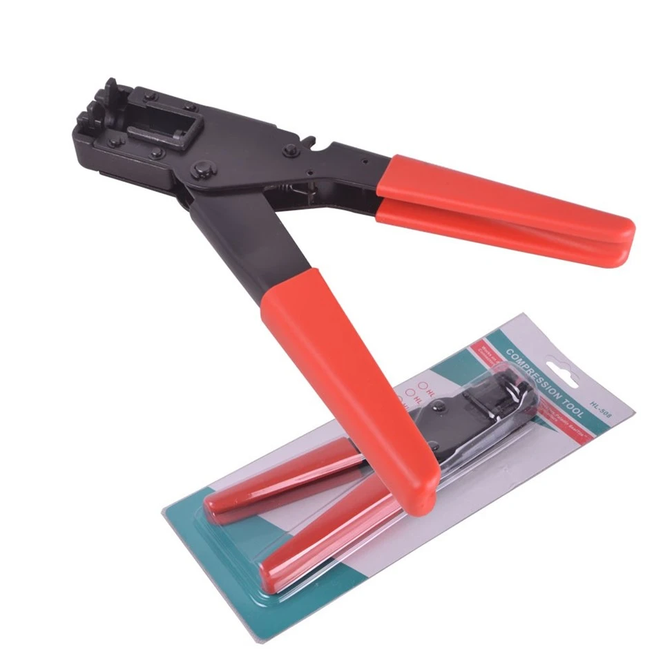 Coaxial Cable Crimping Tool RG59/RG58/RG6 F Adjustable Crimping Pliers Crimping Compression Tool