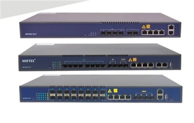 1U 16 Porthladdoedd GPON OLT FTTH